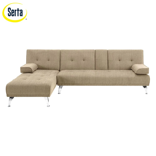Lifestyle Solutions Mogi Modern Sand Polyester/Blend Reclining Sofa in Bronze | MLB3SSECSD