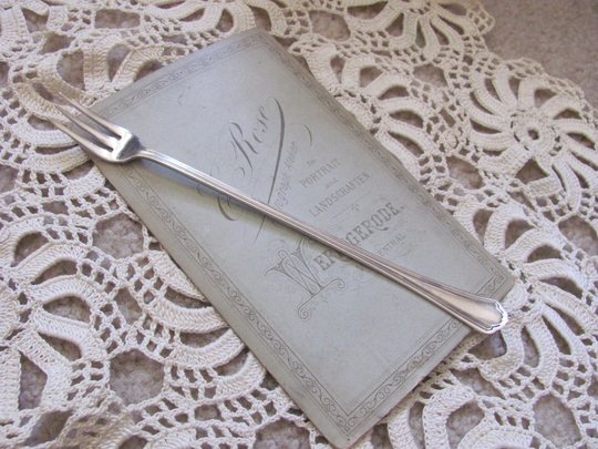 Puritan Pattern Olive Fork - Rare 7.75" Silver Plate Pickle Long Handle No Monogram Rogers Anchor Many Others To Choose Form