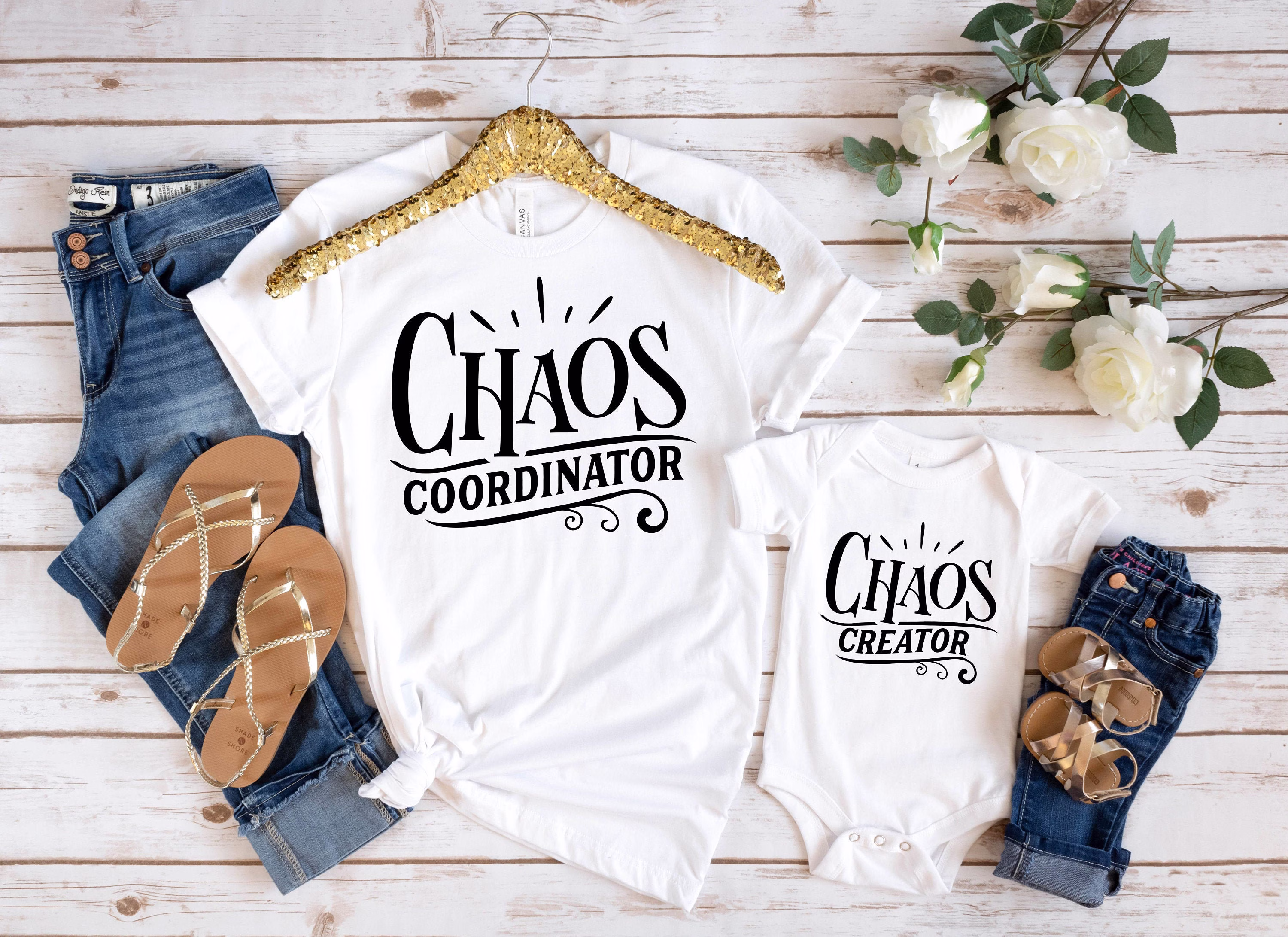 Mommy & Me Shirts, Chaos Coordinator Shirt, Creator, Funny Outfits, Mom Matching Mother Son Daughter Tees