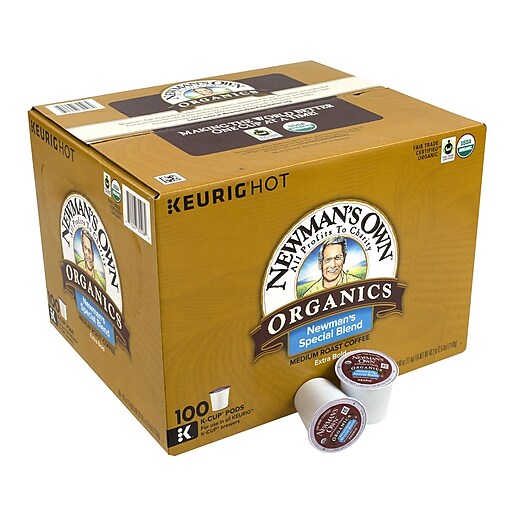 Newman's Own Organics Special Blend Coffee K-Cups, 100 Count (35508)