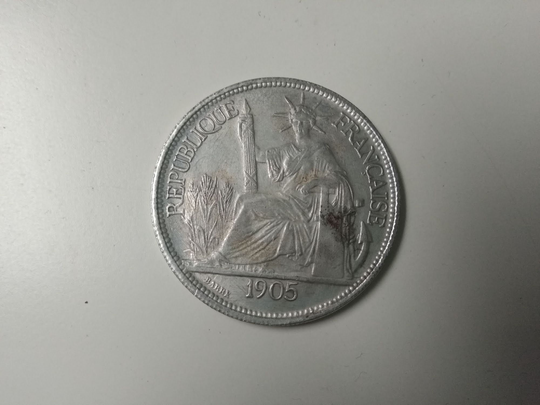 Piastre De Commerce 1905/French Indochina Vintage Coin