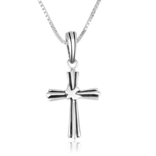 Silver Cross Pendant, 925 Sterling Dove Jewelry, Holy Spirit Jesus Israel Jewelry Gift