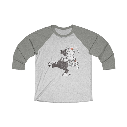Retro Brownie The Elf Unisex Tri-Blend 3/4 Raglan Tee