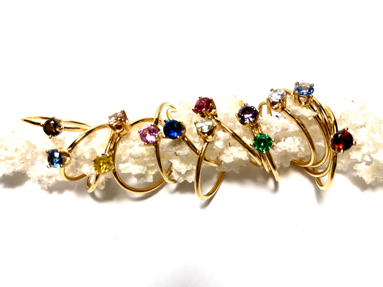 Birthstone Ring 18K Promise Ring