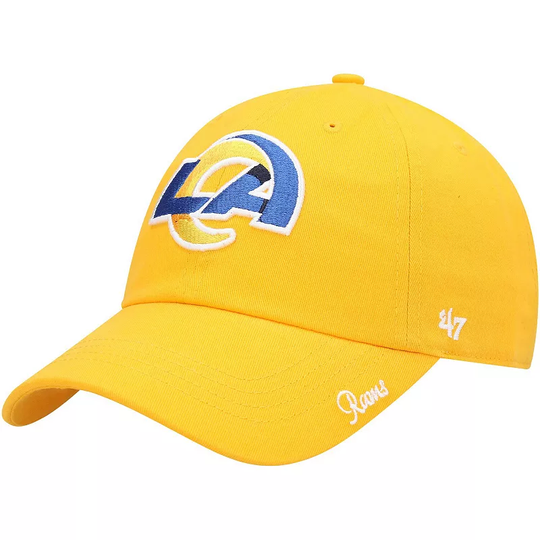 Women's '47 Gold Los Angeles Rams Miata Clean Up Secondary Logo Adjustable Hat, LAR Gold