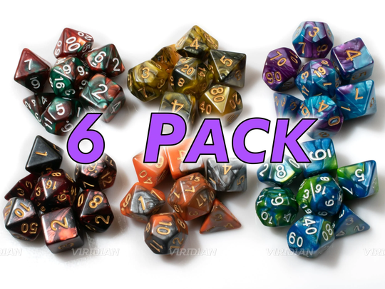 Dark Blend | Party Pack | 6 Blended Dice Sets, 42 Total