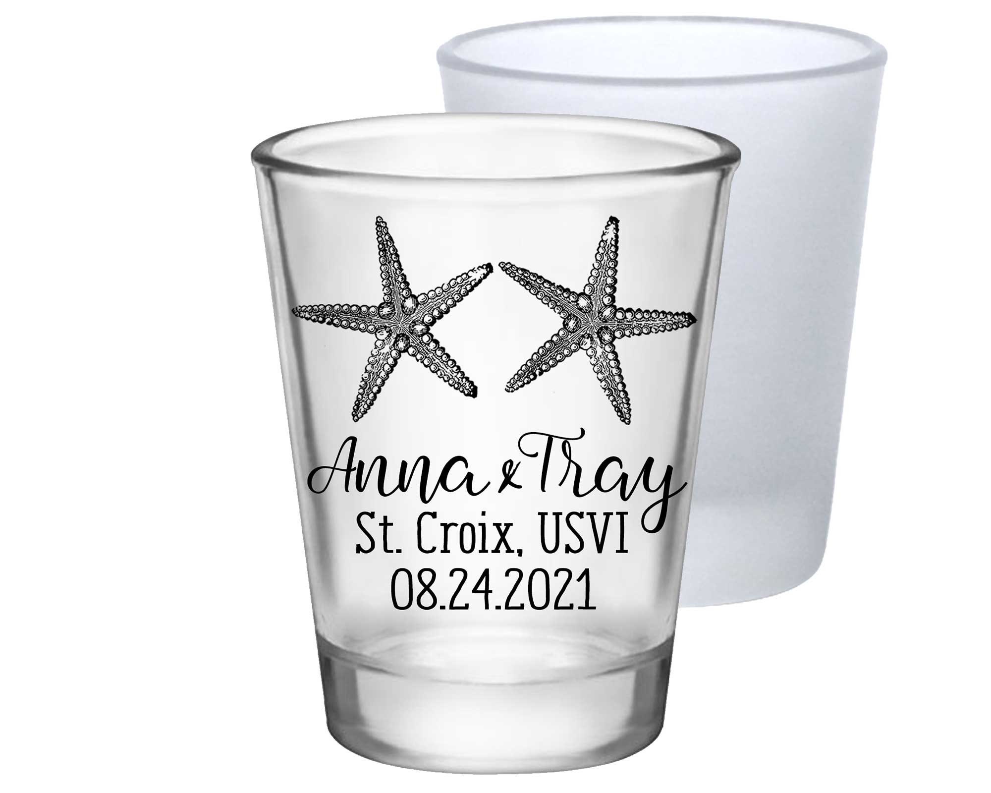 Beach Wedding Shot Glasses Favor Island Destination Decor Starfish 1A
