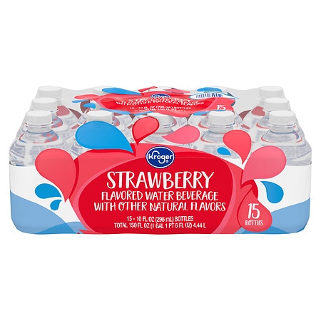 Kroger Stawberry Flavored Water - 10.0 oz x 15 pack