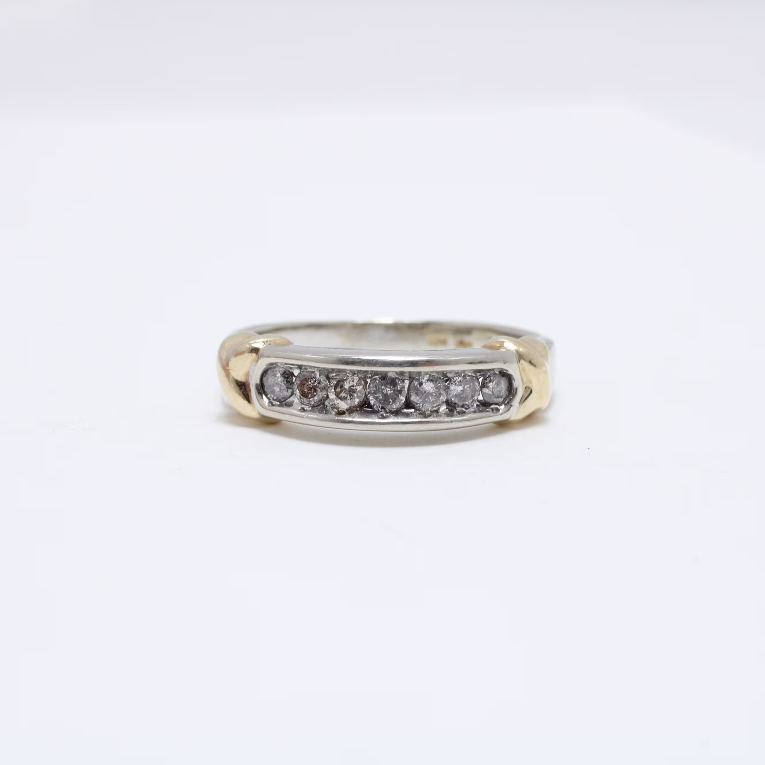 Vintage 10K Diamond Ring Stacking Widding Band Size 7
