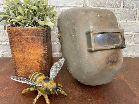 Vintage Welding Helmet Eclectic & Industrial Steampunk Style Decor Marquette Manufacturing Company Lincoln Electric