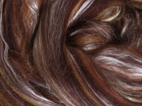 Ultra Soft Spice Rich & Earthy Merino Silk Luxury Blend Spinning Felting Ashford Super Fast Shipping