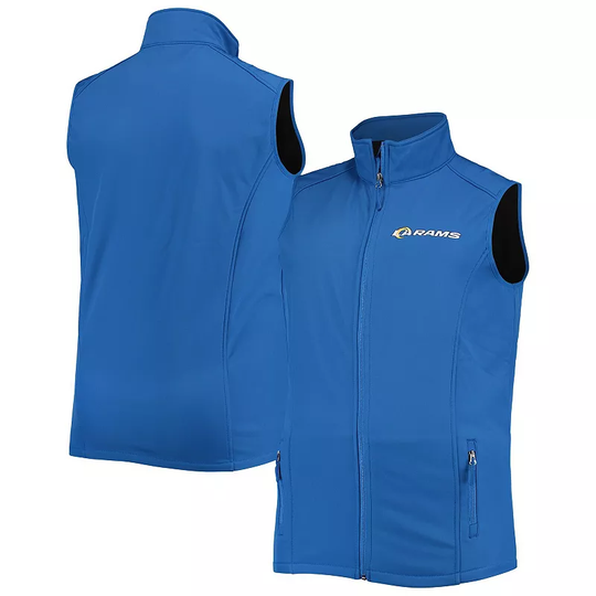 Men's Dunbrooke Royal Los Angeles Rams Big & Tall Archer Softshell Full-Zip Vest, Size: LT, Blue