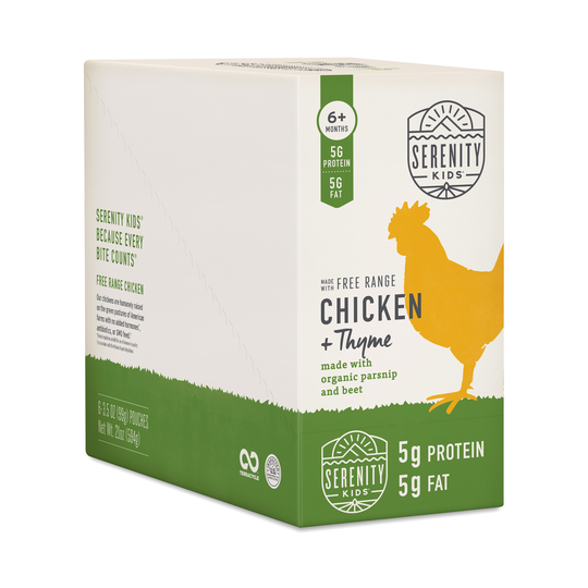 Serenity Kids Free Range Chicken with Parsnips, Beet & Thyme Baby Food 6 pouches (3.5 oz each)