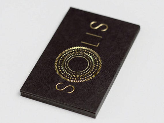 200 Custom Business Cards - Black 14Pt 16Pt Matte Stock W Gold, Red, Blue, Rose Silver, Green, Pink Or Copper Hologram Metallic Foil