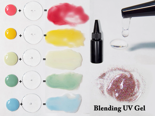 20Ml Clear Blending Gel For Nail Design/ Glitter Sequins Mixing Uv Gels/ Soak Off Bloom Ombre Diluting Agent Nails Art Supply