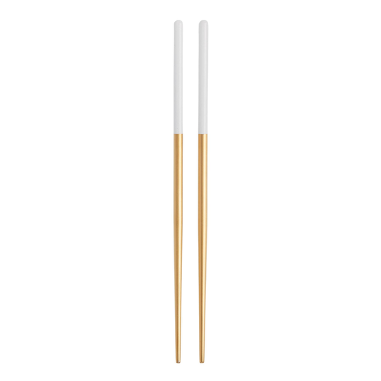 White And Gold Shay Chopsticks: White/Gold by World Market