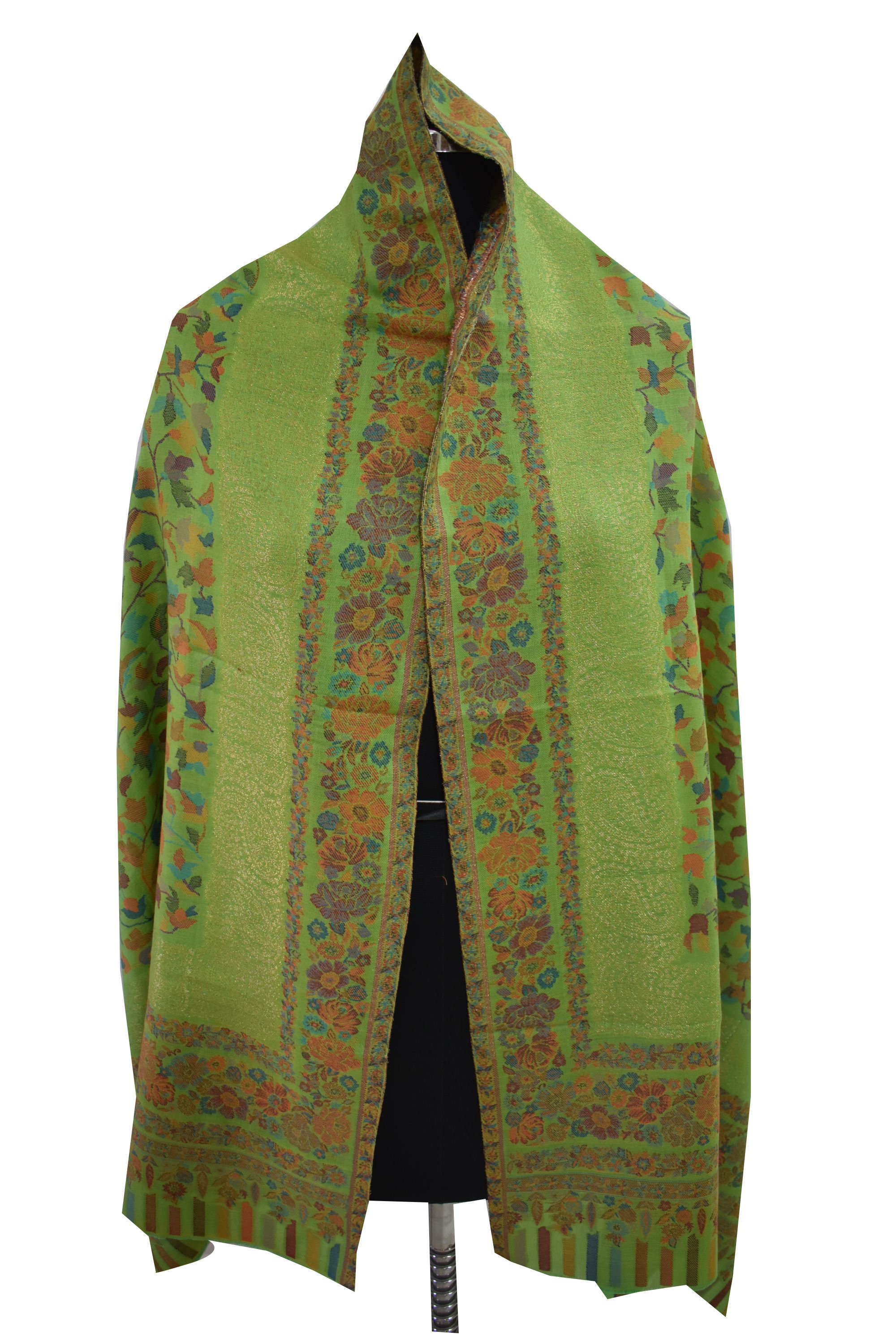 Wool Blend Shawl Jamawar Stole Scarf Wrap Sh206
