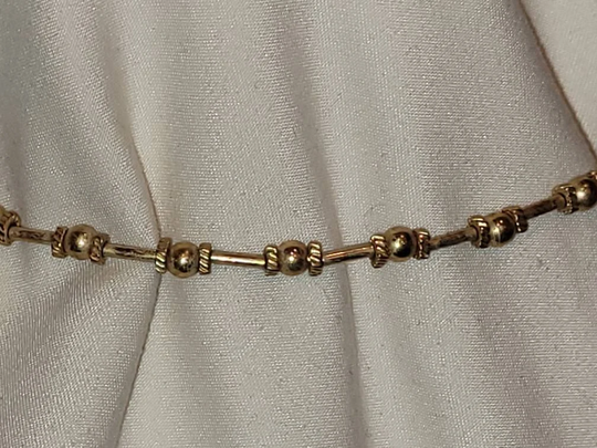 Vintage Napier Gold Beaded Link Necklace
