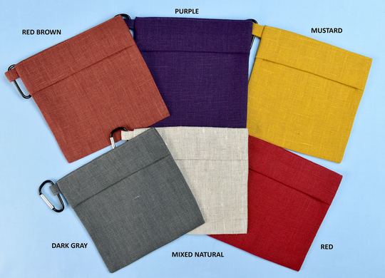Linen Face Mask Pouch/Case Bag