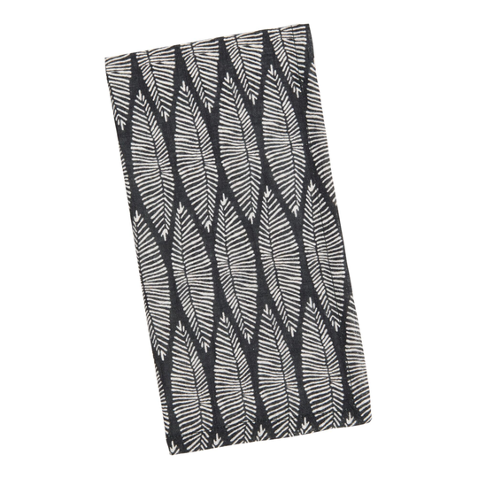 Black And White Leaf Napkins Set Of 4 by World Market