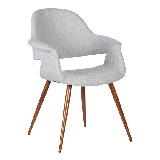 Armen Living Phoebe Contemporary/Modern Polyester/Polyester Blend Upholstered Arm Chair (Wood Frame) in Gray | LCPHSIWAGRAY