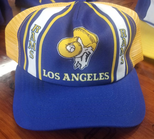 80S Original La Rams Snapback Hat, Vintage Hat, 80S Rams Hat, Rams Trucker Hat, Rams Mesh Hat, Los Angeles New Era Hat