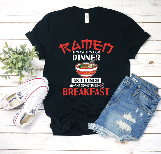 Funny Ramen Shirt/Hoodie Sweatshirt Tank Top Gift Noodle T-Shirt Merch Lover Tee Anime Tshirt