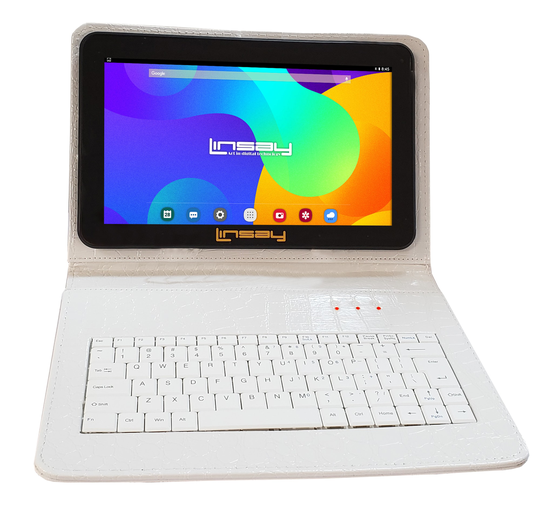 LINSAY 10.1-in Wi-fi Only Android 11 Tablet with Accessories with Case Included;; Type Cover Included | F10PCKYW