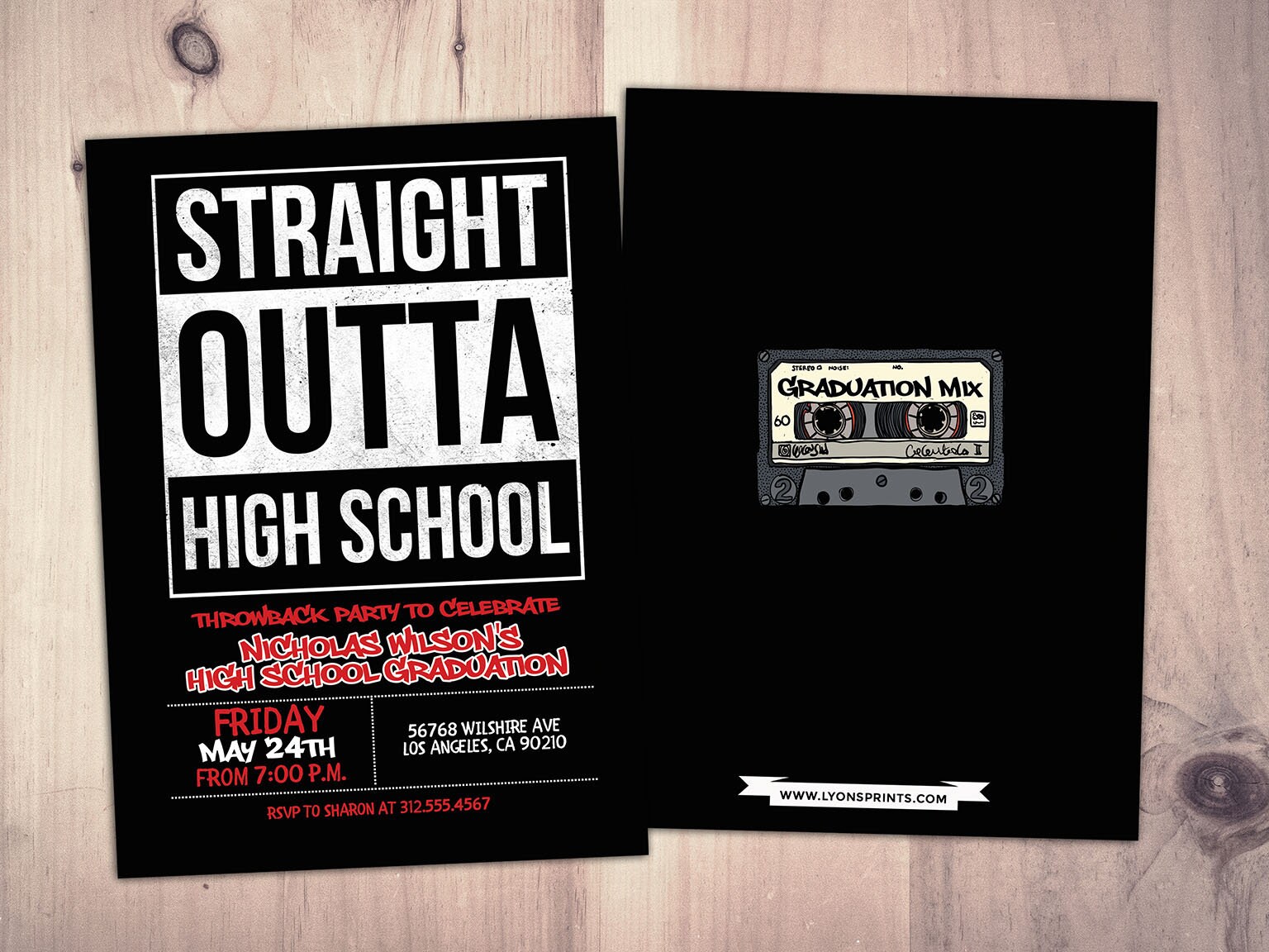 straight Outta, Graduation Party, Hip Hop, 90S Birthday Invitation, 8Th Grade Grad, Graffiti, Birthday, Graduation, Digital Files