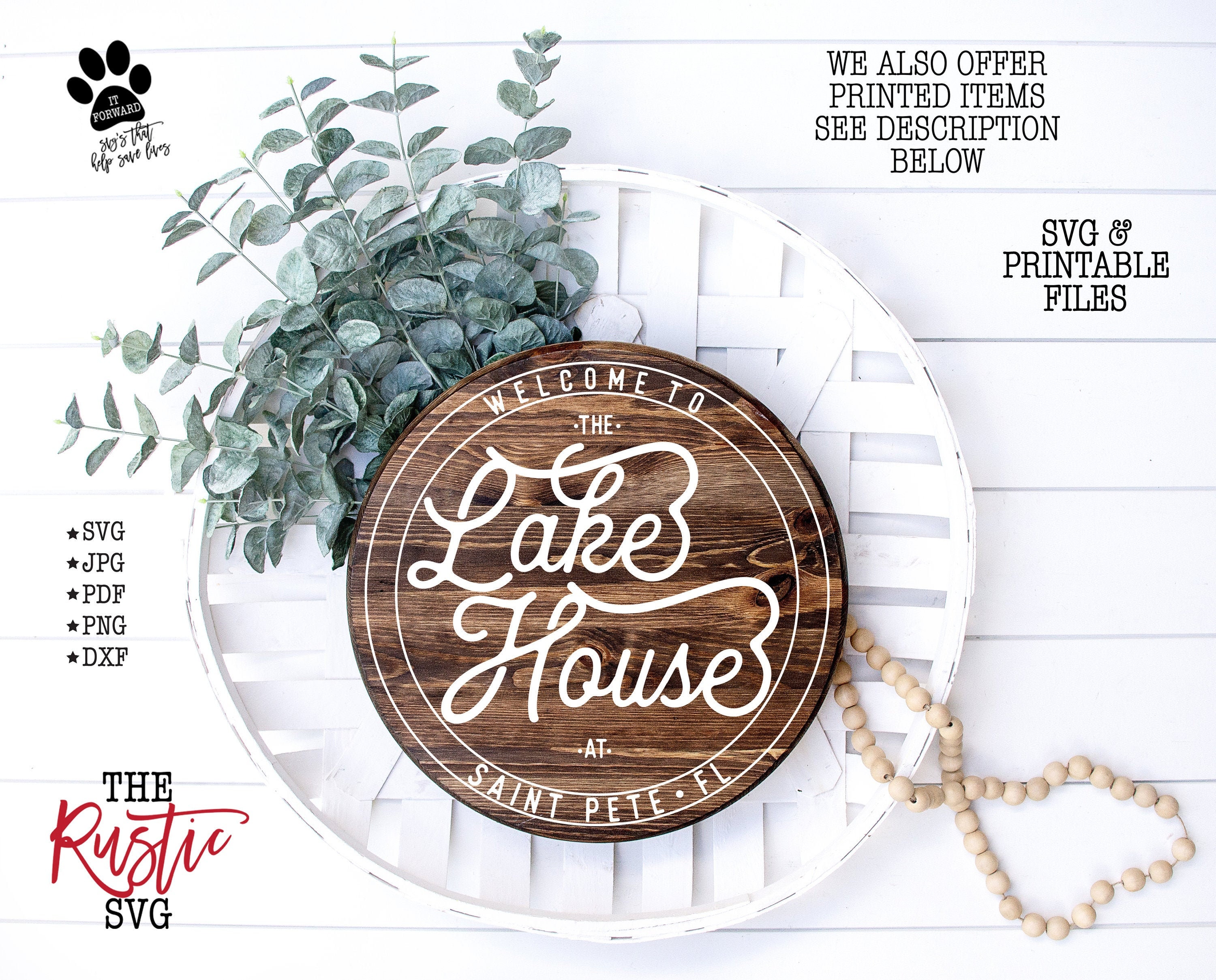 Lake House Sign, Welcome To The Personalized Custom Svg, Svg Files, Svg, Pdf, 034