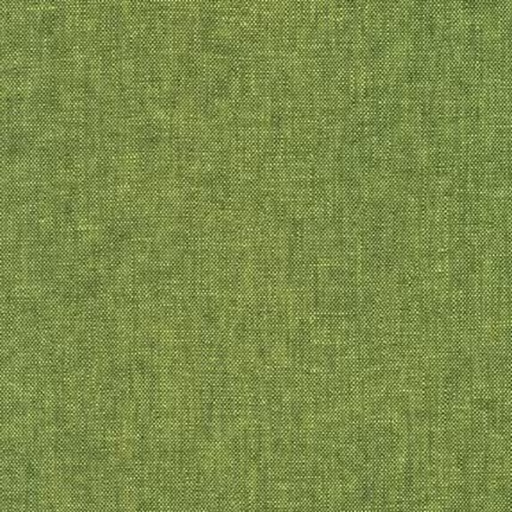 Essex Yarn Dyed Woven Fabric in Palm Green From Robert Kaufman Fabrics - Linen Cotton Blend