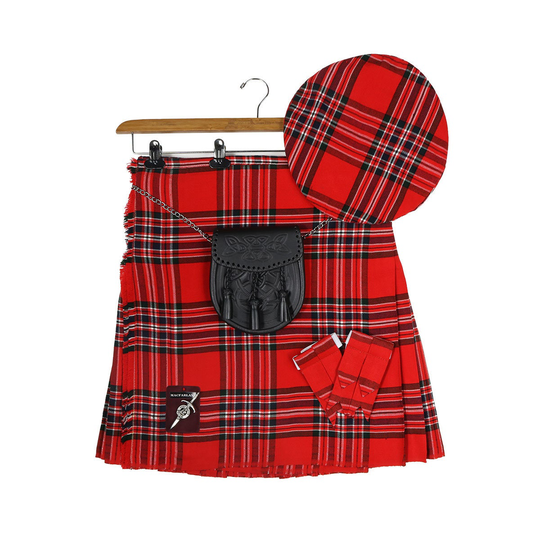 Macfarlane Modern Wool-Blend Homespun Tartan Kilt & Accessories Bundle