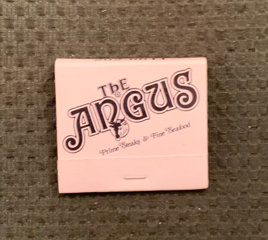 Vintage Matchbook, The Angus, Steak & Seafood, Restaurant, Chicago, Illinois, with 30 Match Sticks, Free Ship in Usa