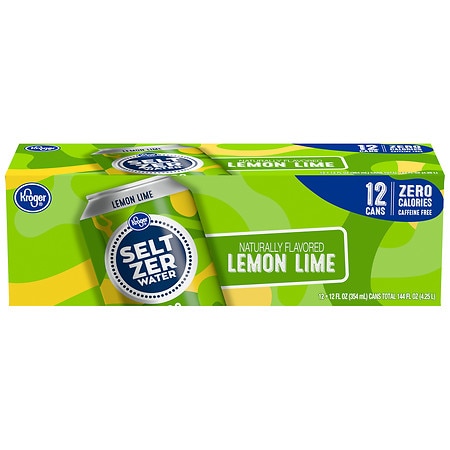 Kroger Lemon Lime Seltzer Water - 12.0 fl oz x 12 pack