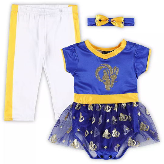 Infant Royal/White Los Angeles Rams Tailgate Tutu Game Day Costume Set, Infant Unisex, Size: 12 Months, Blue