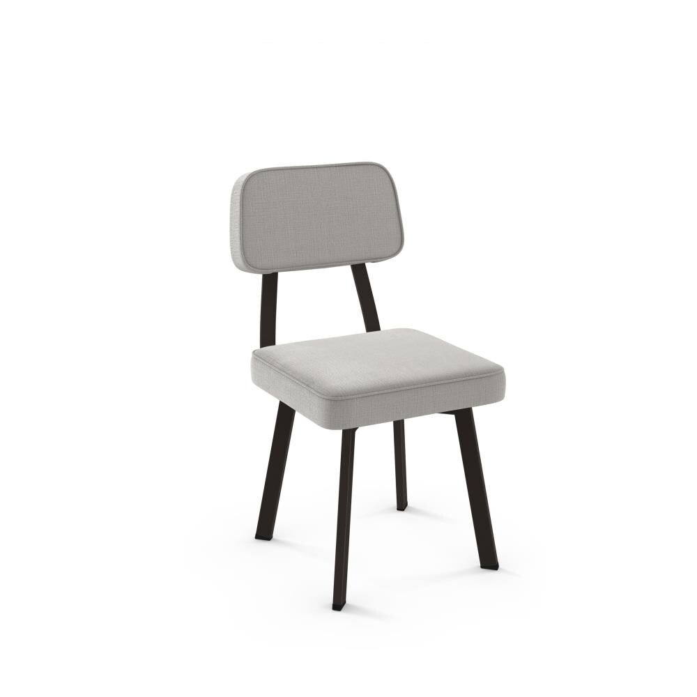 Amisco Clarkson Contemporary/Modern Polyester/Polyester Blend Upholstered Dining Side Chair (Metal Frame) in Gray | 30546-WE/1B75BAF4