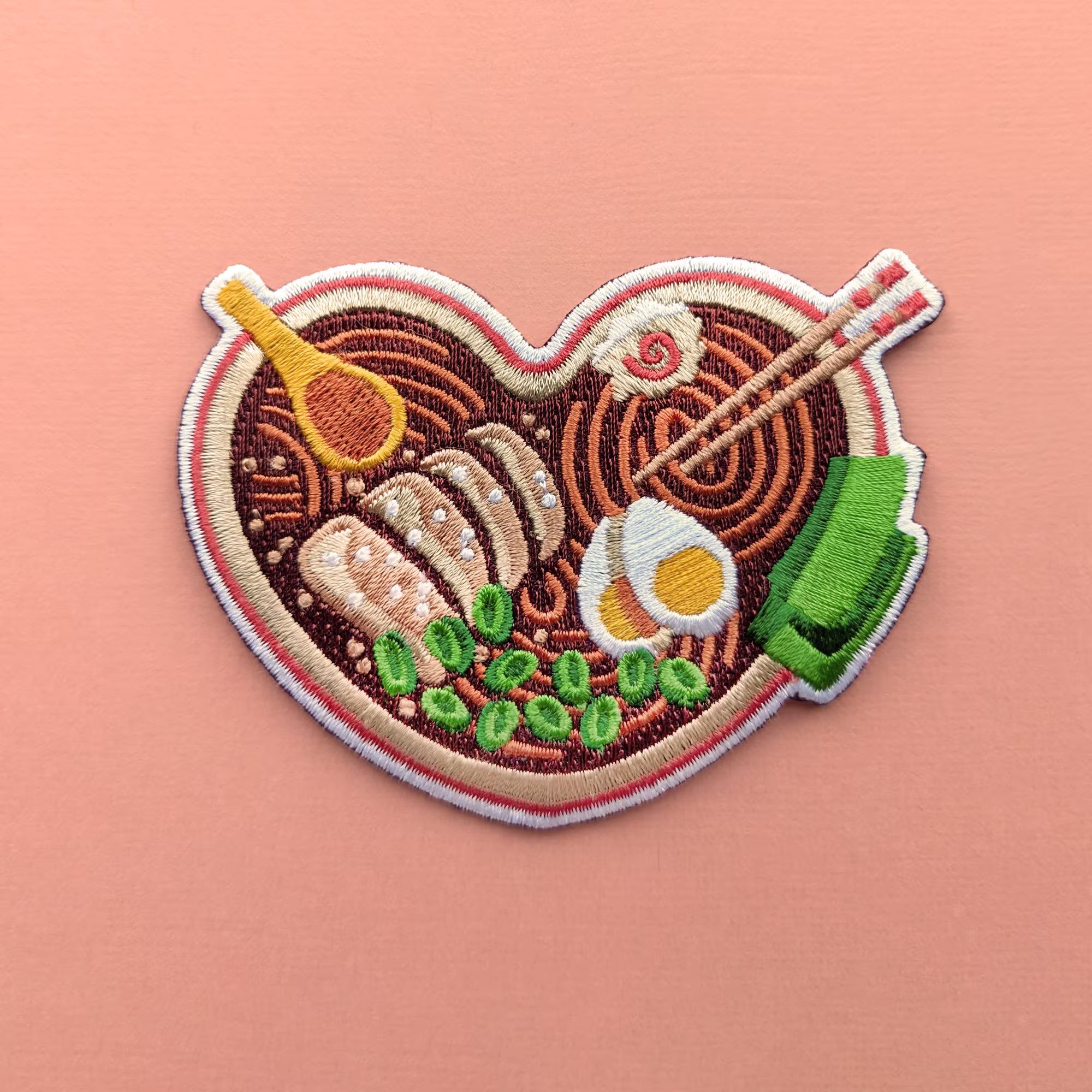 Ramen Heart Patch | Kawaii Patches, Ramen Art, Valentines Day Patch