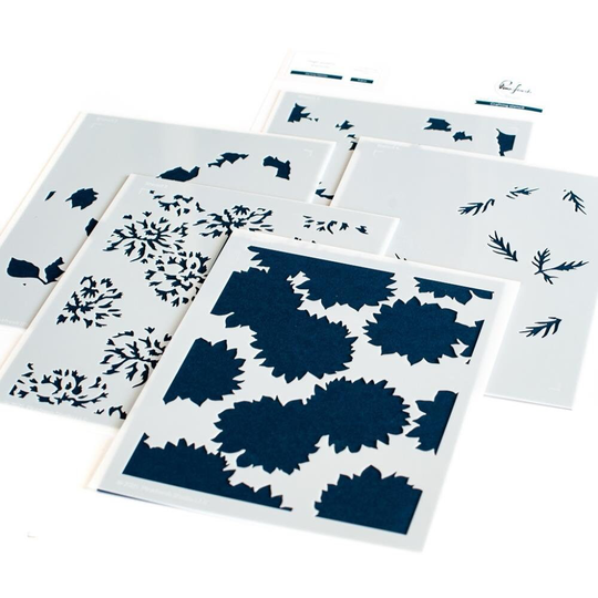 Pinkfresh Studio 4"x5" Layering Stencil Darling Dahlias | Pf135521
