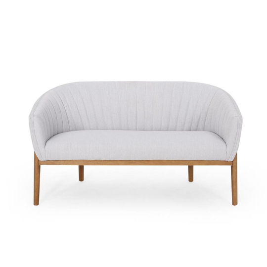 Best Selling Home Decor Galena Midcentury Misty Gray Polyester/Blend Loveseat | 310244
