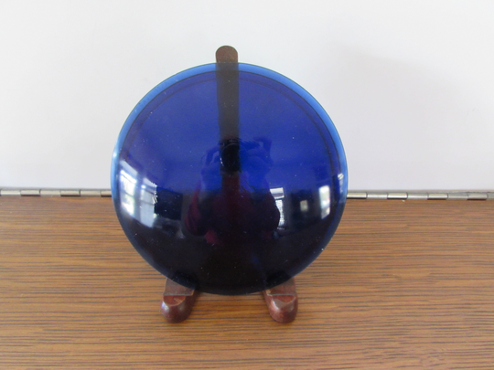 Vintage Kopp Signal Lens, Cobalt Blue Old Traffic Lens