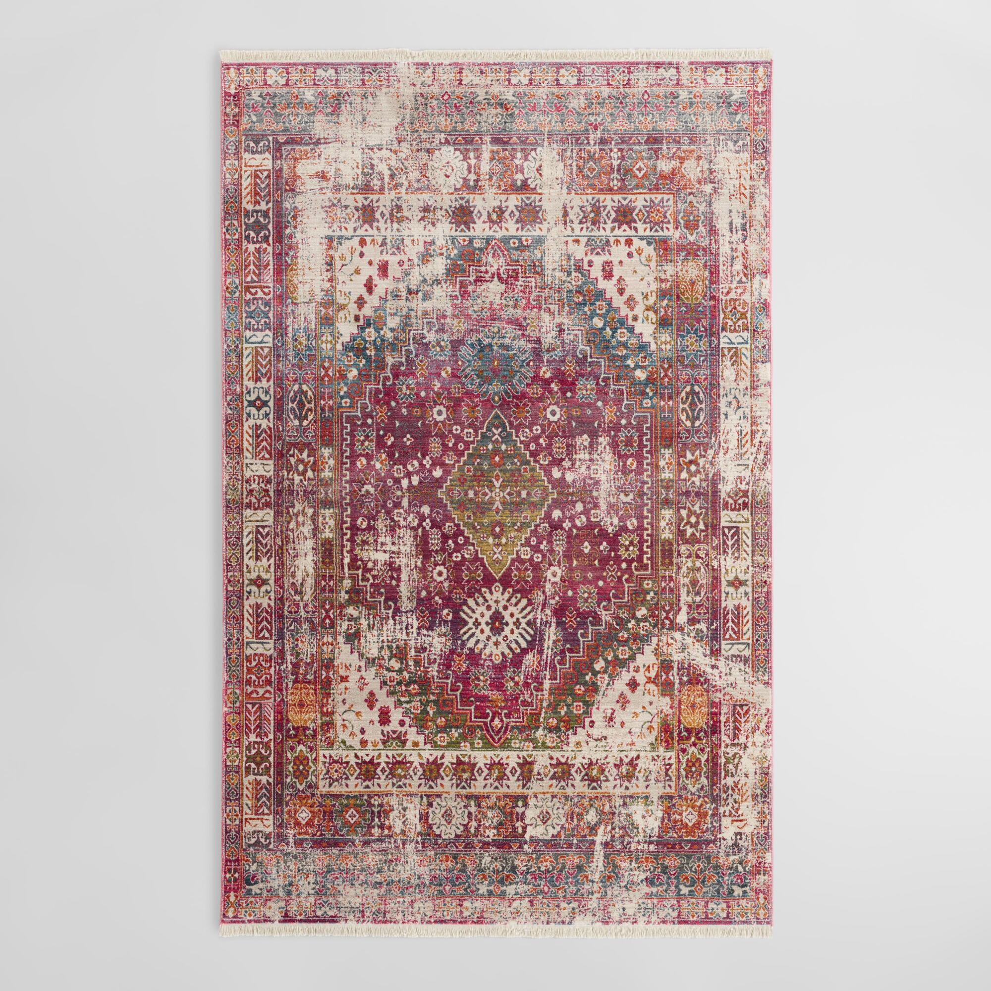 Multicolor Geometric Medallion Persian Style Area Rug by World Market