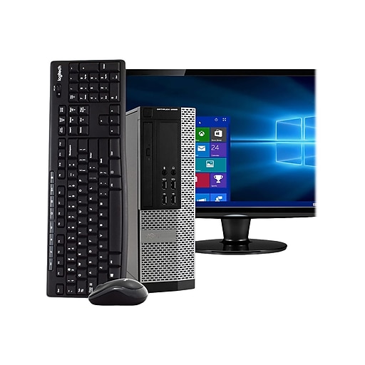 Dell OptiPlex 9020 Refurbished Desktop Computer with 24" Monitor, Intel i5 3.2GHz, 8GB RAM, 240GB SSD