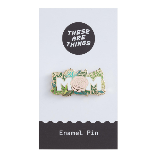 Rose And Foliage Mom Enamel Pin by World Market