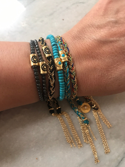 Braided & Beaded Evil Eye Stacking Bracelets