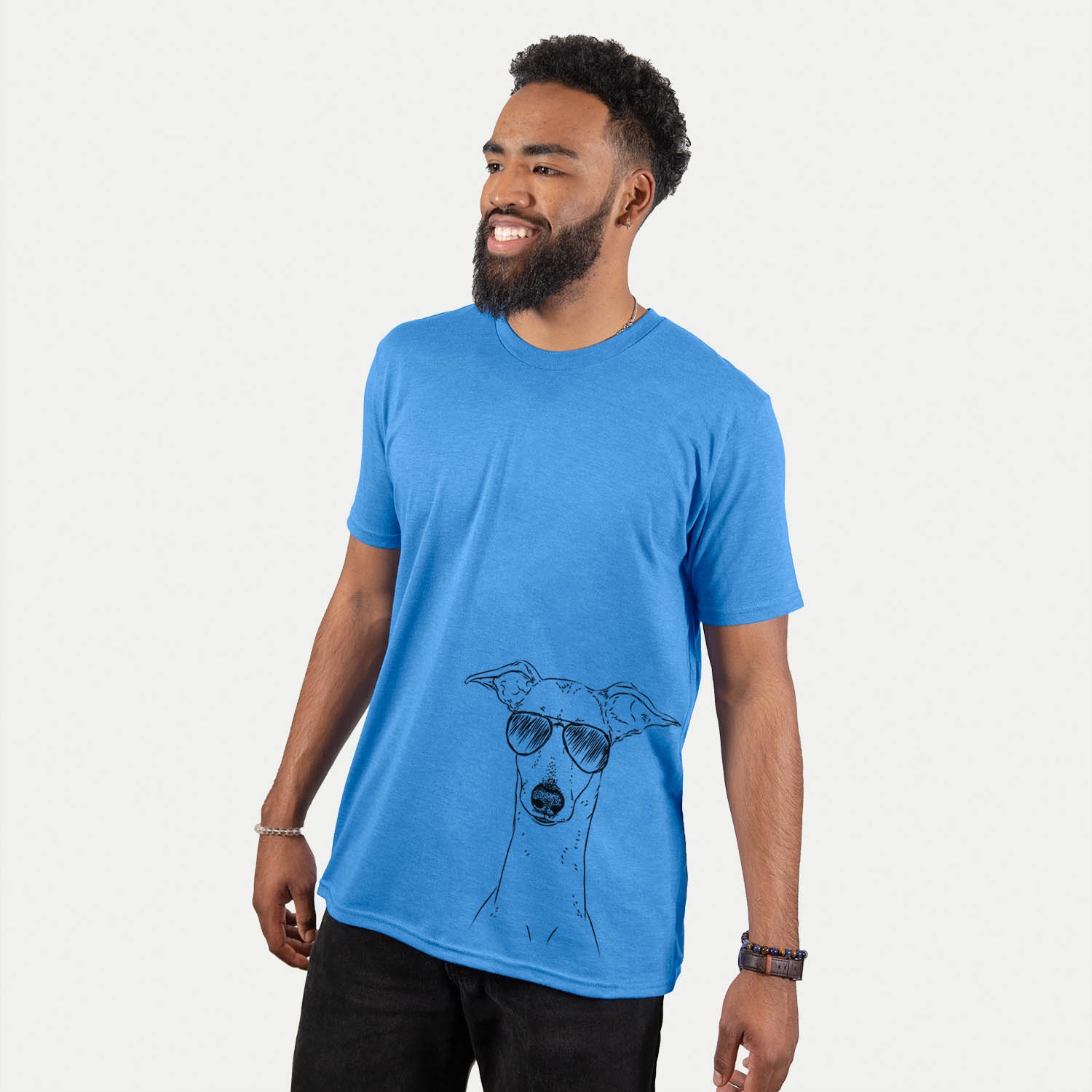 Pip The Italian Greyhound - Tri-Blend Unisex Crewneck T-Shirt Dog Lover Gift
