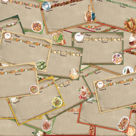 Holiday Recipe Cards - 48 Count