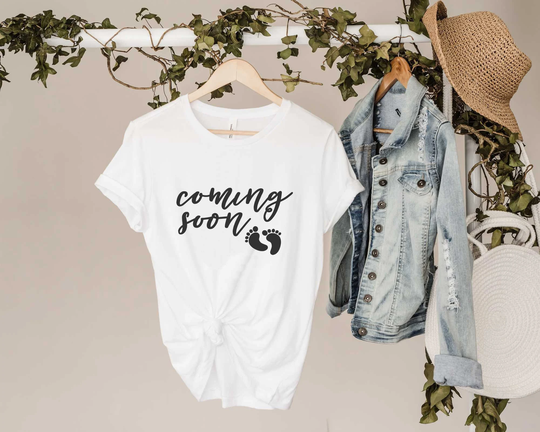 Coming Soon Shirt, Cute Pregnancy Announcement Shirts, I'm Pregnant Shirt