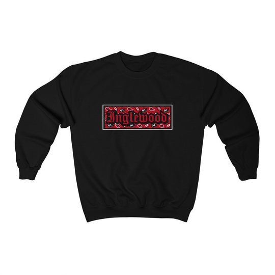 Inglewood Red Bandana Heavy Blend Crewneck Sweatshirt