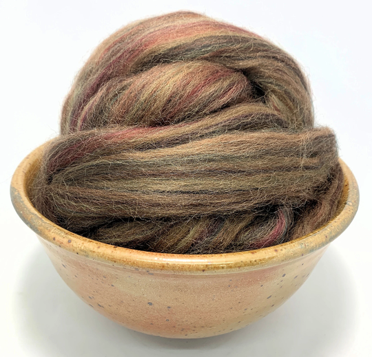 Wood Schroom - Limited Edition, Beautiful Blend Spinning, Roving, Felting, Top Superwash Merino Wool & Nylon 1 Oz