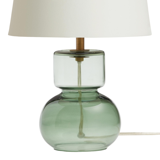 Green Glass Olivia Accent Lamp Base -